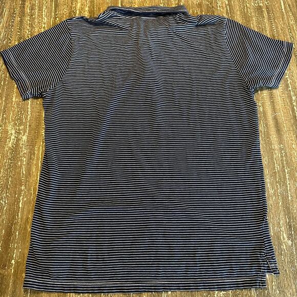 Save Khaki United Striped Polo Golf Shirt Black/Navy Men’s Size M - Picture 4 of 7